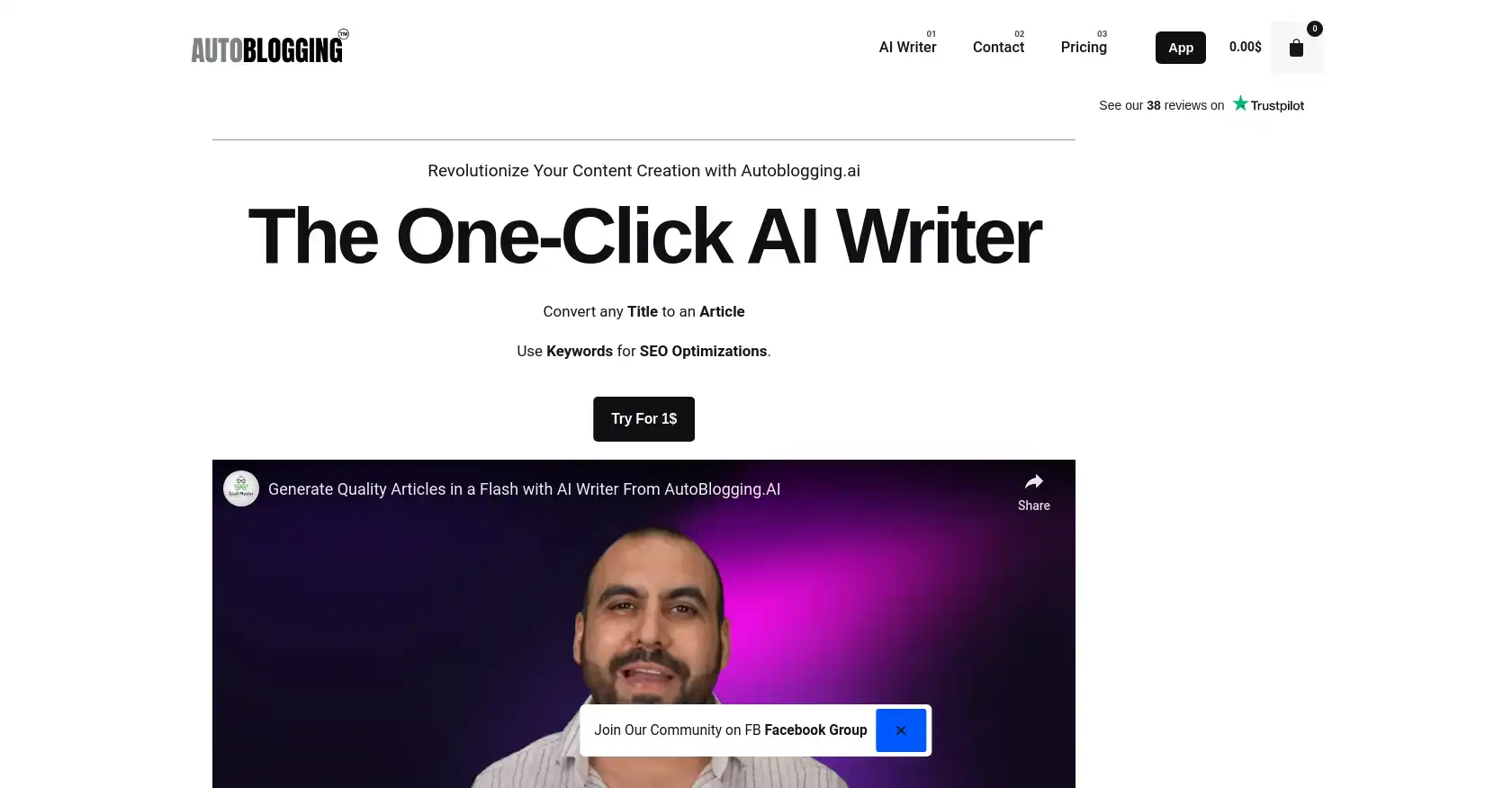 AutoBlogging AI - AI tool for Content Creation, Writing, High-quality articles, Article generation