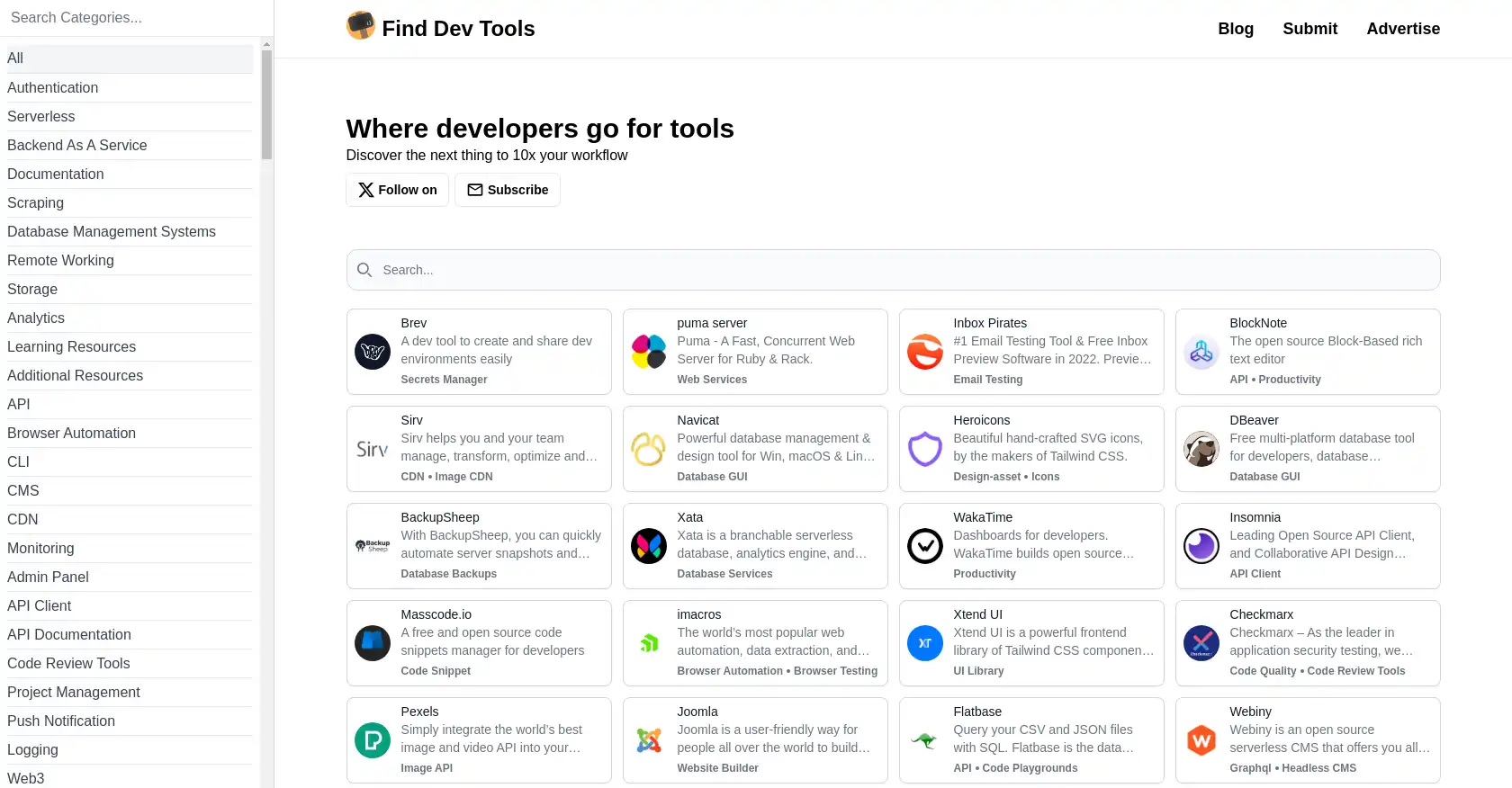 FindDevTools - AI tool for Developer tools, Tool discovery