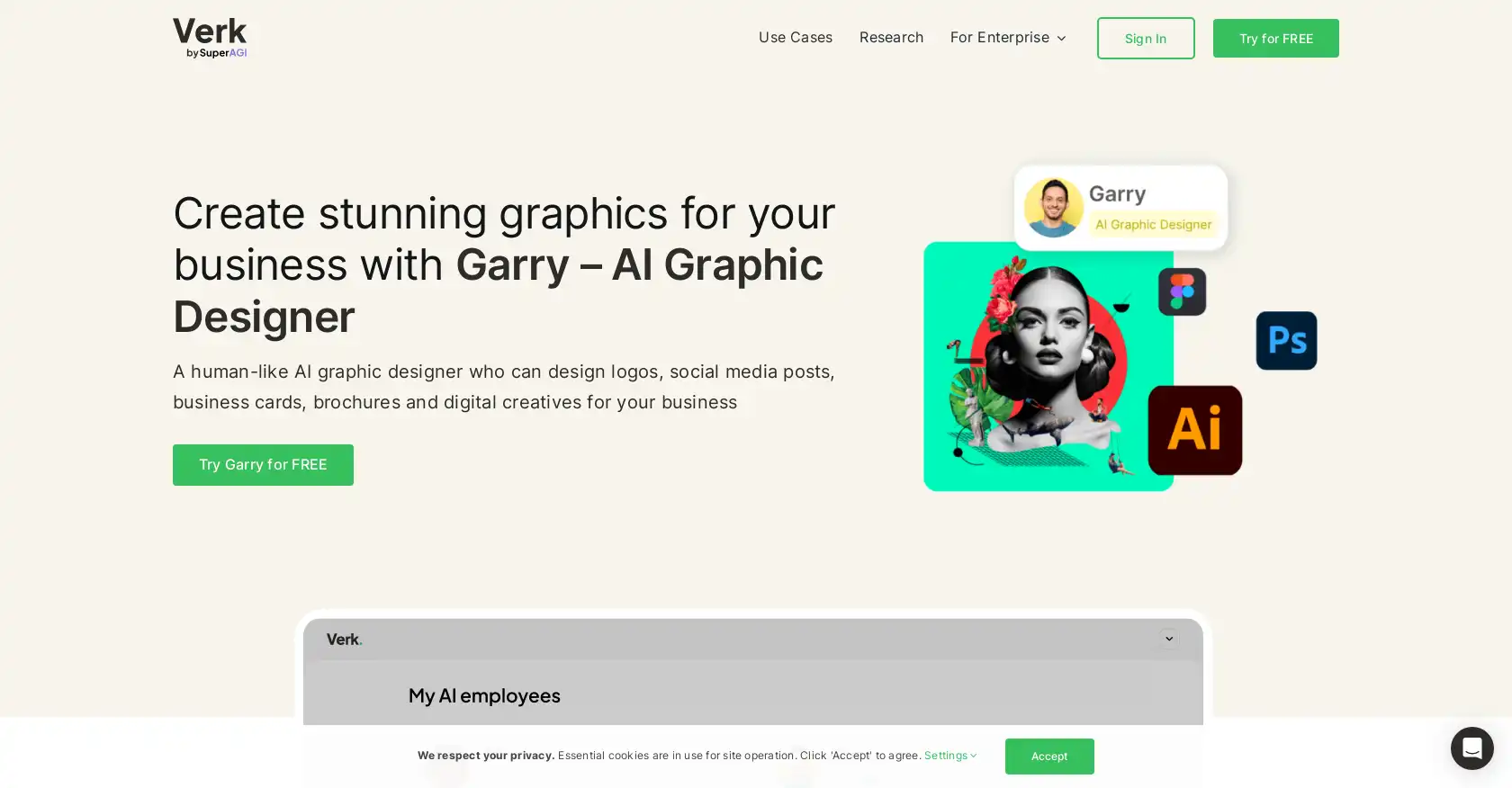 Garry – AI Graphic Designer - AI tool for Productivity, Graphic design, Virtual assistant, AI Assistant, AI, AI Employees