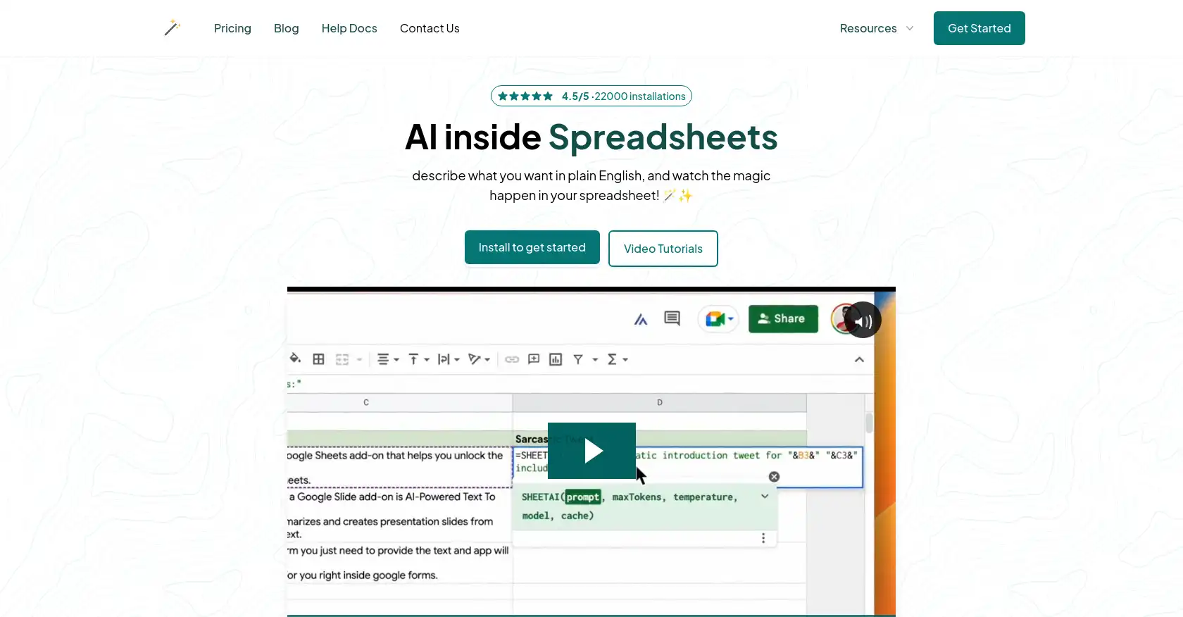 Sheet AI - AI tool for Productivity, Google Sheets, spreadsheet, Spreadsheet Assistant
